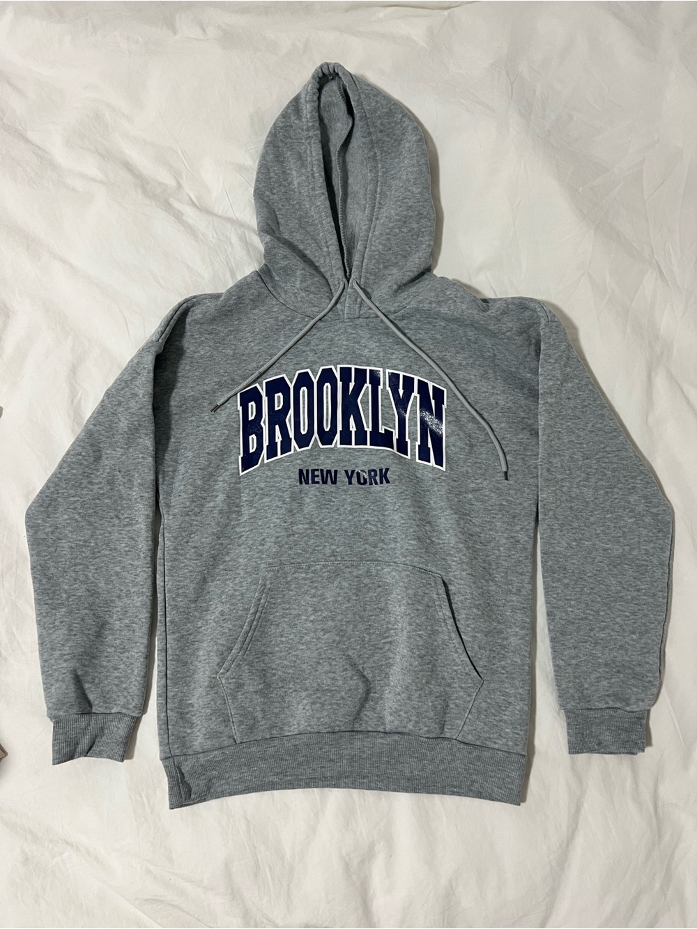 Brooklyn New York Gray Hooded Sweatshirt - women’s